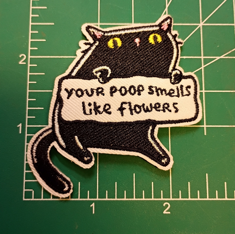 2/$10 Funny Quote Black Cat Iron-On Patch